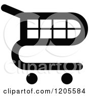 Black And White Shopping Cart Icon 12