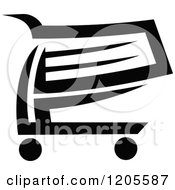 Black And White Shopping Cart Icon 9