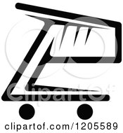 Black And White Shopping Cart Icon 7