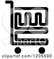 Poster, Art Print Of Black And White Shopping Cart Icon 15