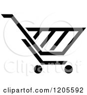 Black And White Shopping Cart Icon 13
