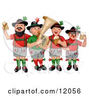 Clay Sculpture Clipart German Oktoberfest Band With Beer Royalty Free 3d Illustration by Amy Vangsgard #COLLC12056-0022