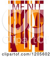 Poster, Art Print Of Maroon White And Orange Menu Cover With Cutler7