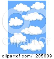 Poster, Art Print Of Blue Sky And Puffy White Clouds