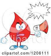 Poster, Art Print Of Mad Blood Or Hot Water Drop With A Speech Bubble Making An Announcement