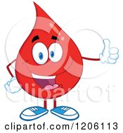 Poster, Art Print Of Happy Blood Or Hot Water Drop Holding A Thumb Up