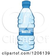 Cartoon Of A Blue Water Bottle Royalty Free Vector Clipart