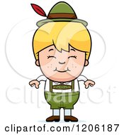 Poster, Art Print Of Happy Blond Oktoberfest German Boy