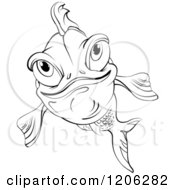 Poster, Art Print Of Black And White Happy Fish