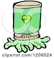 Cartoon Of A Creature In A Jar Royalty Free Vector Illustration by lineartestpilot