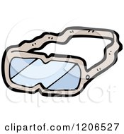 Cartoon Of Goggles Royalty Free Vector Illustration by lineartestpilot