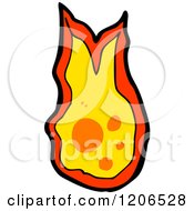 Cartoon Of A Flame Royalty Free Vector Illustration