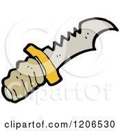 Cartoon Of A Buck Knife Royalty Free Vector Illustration by lineartestpilot