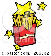 Cartoon Of French Fries Royalty Free Vector Illustration by lineartestpilot