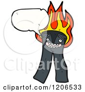 Cartoon Of Pants On Fire Royalty Free Vector Illustration by lineartestpilot