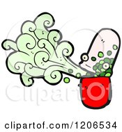Cartoon Of A Pill Capsule Character Royalty Free Vector Illustration by lineartestpilot