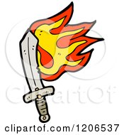 Poster, Art Print Of Flaming Sword