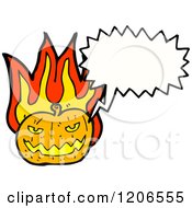 Flaming Jack-O-Lantern Speaking