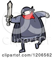 Cartoon Of A Man In A Cape Royalty Free Vector Illustration