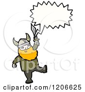 Cartoon Of A Viking Speaking Royalty Free Vector Illustration