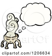 Cartoon Of A Steaming Bowl Of Food Thinking Royalty Free Vector Illustration