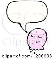 Cartoon Of A Vampire Balloon Speaking Royalty Free Vector Illustration by lineartestpilot