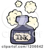 Cartoon Of An Ink Bottle Royalty Free Vector Illustration by lineartestpilot