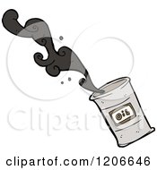 Cartoon Of A Spilling Oil Barrel Royalty Free Vector Illustration by lineartestpilot