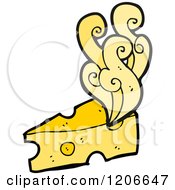 Cartoon Of Smelly Swiss Cheese Royalty Free Vector Illustration