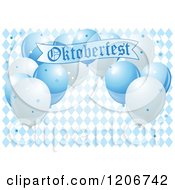 Poster, Art Print Of Blue Oktoberfest Balloons And A Banner Over Diamonds