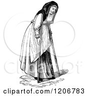 Poster, Art Print Of Vintage Black And White Crippled Lady