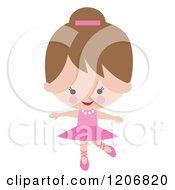 Poster, Art Print Of Cute Ballerina Girl Dancing In A Pink Tutu