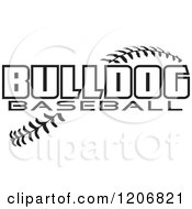 Poster, Art Print Of Black And White Baseball And Bulldog Team Text