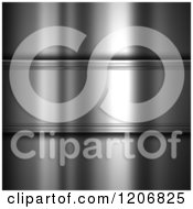 Clipart Of A 3d Reflective Metal Background With Copyspace Royalty Free CGI Illustration