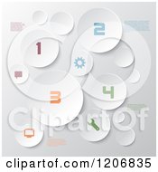 Poster, Art Print Of White Circles With Infographics Sample Text And Colorful Numbers