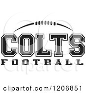 Poster, Art Print Of Black And White American Football And Colts Football Team Text