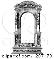 Poster, Art Print Of Vintage Black And White Architectural Frame