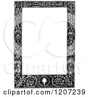Clipart Of A Vintage Black And White Medieval Page Frame Royalty Free Vector Illustration