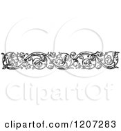 Clipart Of A Vintage Black And White Floral Rule Border Royalty Free Vector Illustration by Prawny Vintage