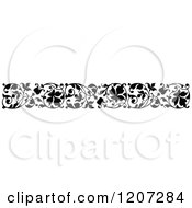 Clipart Of A Vintage Black And White Floral Rule Border Royalty Free Vector Illustration by Prawny Vintage