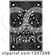 Clipart Of A Vintage Black And White Medieval Design Royalty Free Vector Illustration