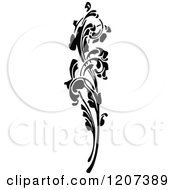 Clipart Of A Vintage Black And White Flourish Royalty Free Vector Illustration