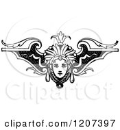 Clipart Of A Vintage Black And White Design Element Royalty Free Vector Illustration