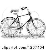 Clipart Of A Vintage Black And White Bicycle Royalty Free Vector Illustration by Prawny Vintage