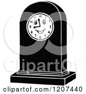 Poster, Art Print Of Vintage Black And White Clock With A Face