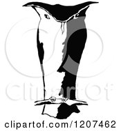 Clipart Of A Vintage Black And White Owl Royalty Free Vector Illustration