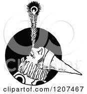 Poster, Art Print Of Vintage Black And White Clown Balancing A Feather On His Nose