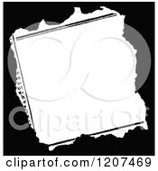 Clipart Of A Vintage Black And White Scrap Of Paper Royalty Free Vector Illustration