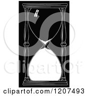 Clipart Of A Vintage Black And White Hourglass Timer Royalty Free Vector Illustration by Prawny Vintage