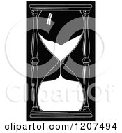 Poster, Art Print Of Vintage Black And White Hourglass Timer